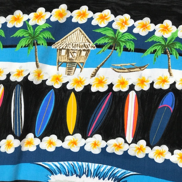 Vtg Kahala Ron Anderson Hawaiian Shirt Men XL Aloha Surf Board Beach Art USA - Picture 4 of 15